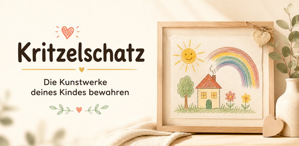 Kritzelschatz, die Kunstwerke deines Kindes bewahren